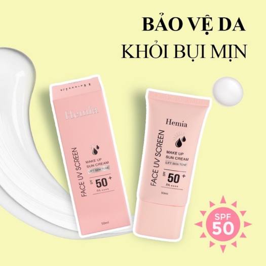 Kem chống nắng HEMIA dưỡng trắng nâng tone SPF50+ 100% tự nhiên, Thấm mướt  nhanh, mịn màng nhập khẩu Hàn Quốc - Bộ chăm sóc toàn thân khác |  TheFaceHolic.com