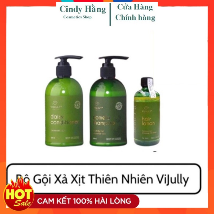 Bộ chăm sóc tóc thiên nhiên vijully giúp ngăn rụng tóc chính hãng vi jully kích mọc tóc nhanh dài và dưỡng tóc chắc khỏe