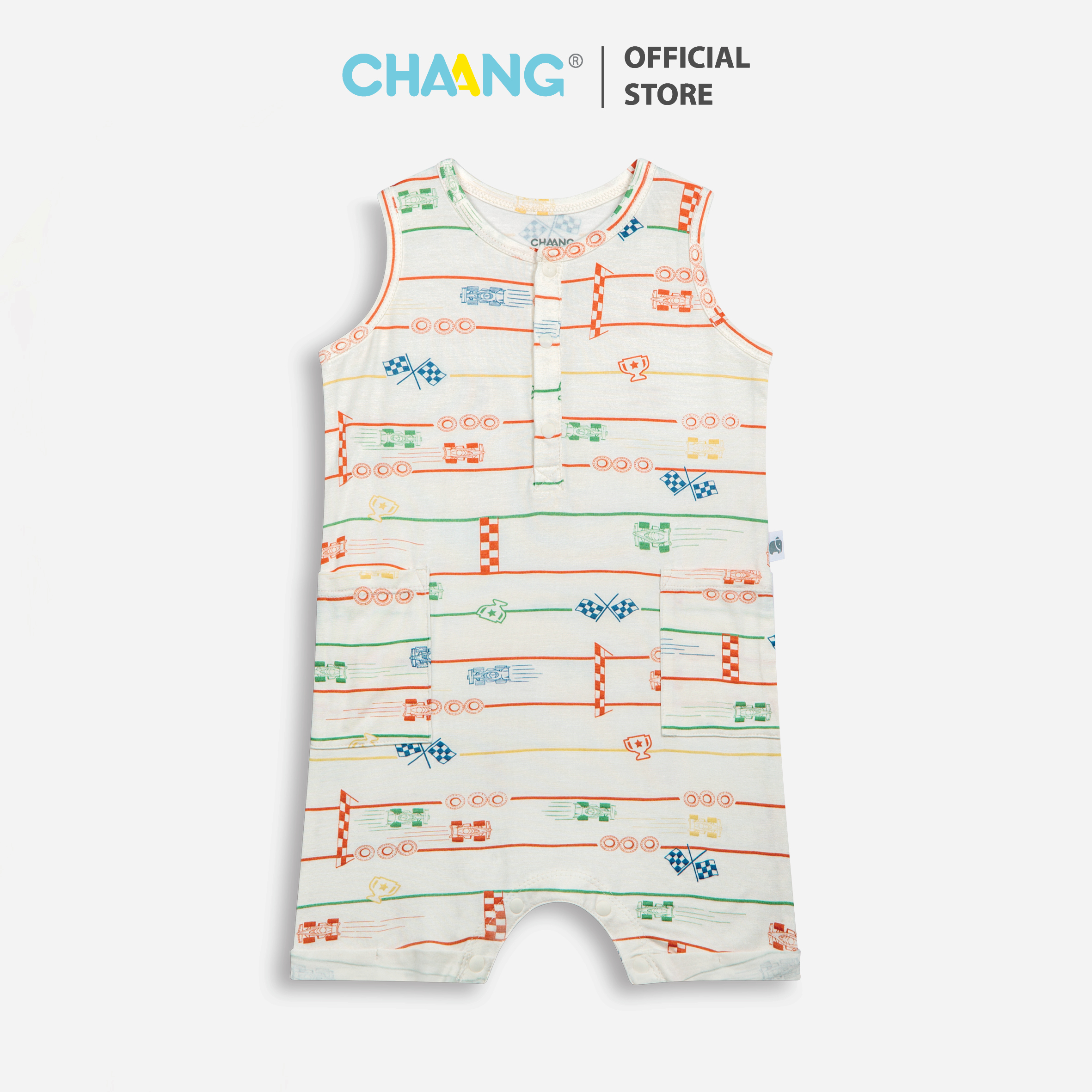 Bộ body ba lỗ cho bé active xe đua chaang