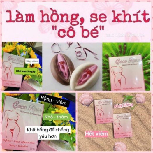 Bột ngâm rửa phụ khoa coco rose Check Mã Vạch - Evashop69 - Làm Hồng Vùng Kín - Hộp 5 Gói