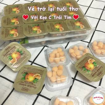 Lốc 24 hộp nhỏ Kẹo C trái tim tuổi thơ thái lan , sỉ kẹo C cam
