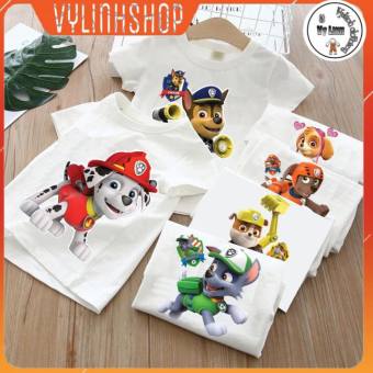 Áo thun in hình Đội Chó Cứu Hộ Paw Patrol Màu Trắng đủ size dành cho bé cực chất