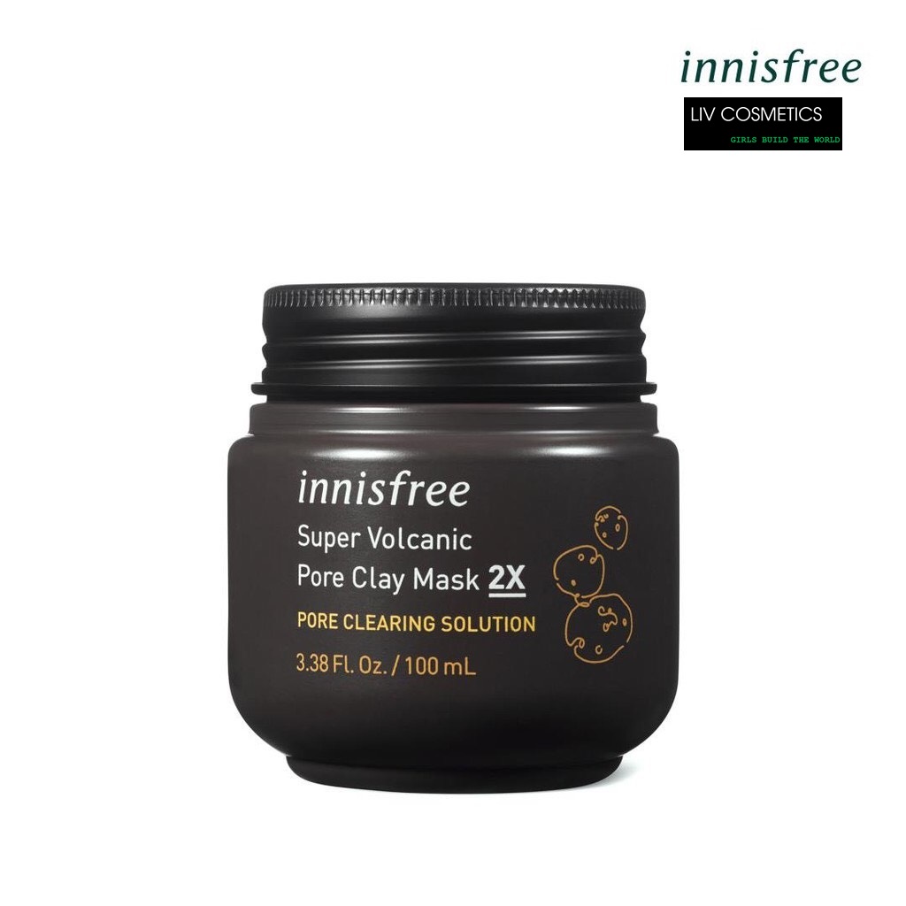 [HCM]Siêu mặt nạ chăm sóc lỗ chân lông innisfree Super Volcanic Pore Clay Mask 2X 100ml
