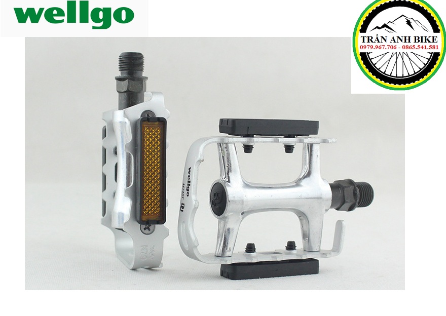 Pedan bàn đạp xe đạp wellgo m248 nhôm bạc đạn