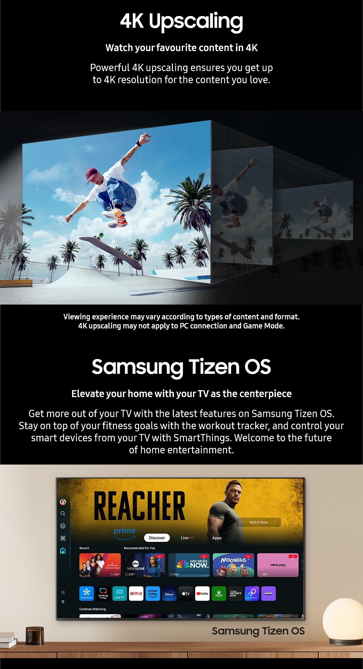 Samsung Crystal UHD DUE800 4K Tizen OS Smart-TV (2024) [Exklusiv online]