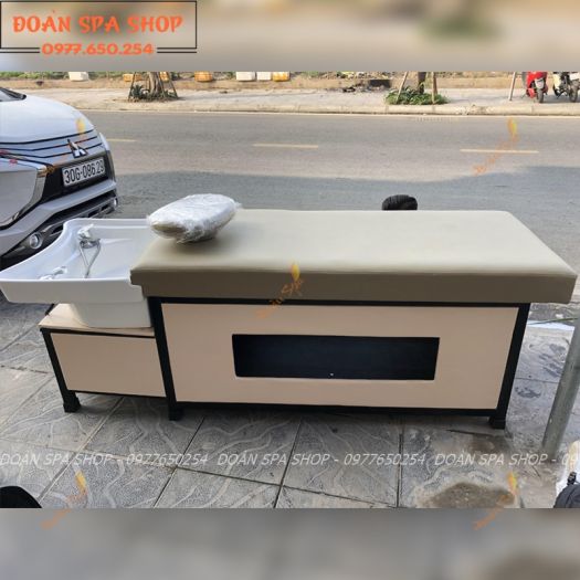 Giường Gội Đầu Dưỡng Sinh Cao Cấp Bồn Sứ