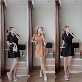 Đầm nữ - chất liệu đủi - thiết kế kiểu dáng nhẹ nhàng , đơn giản