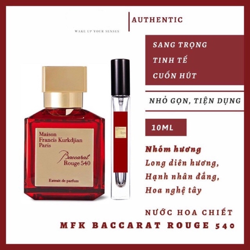 Chiết auth 10ml - Nước Hoa Maison Francis Kurkdjian Baccarat Rouge 540 Extrait De Parfum