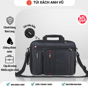 Cặp Đi Học Đa Năng Cho Học Sinh Cấp 2 -Cấp 3  Chính Hãng Kim Long KL035 -Chống Thấm Nước -BH 24 Tháng (Túi xách Anh Vũ)