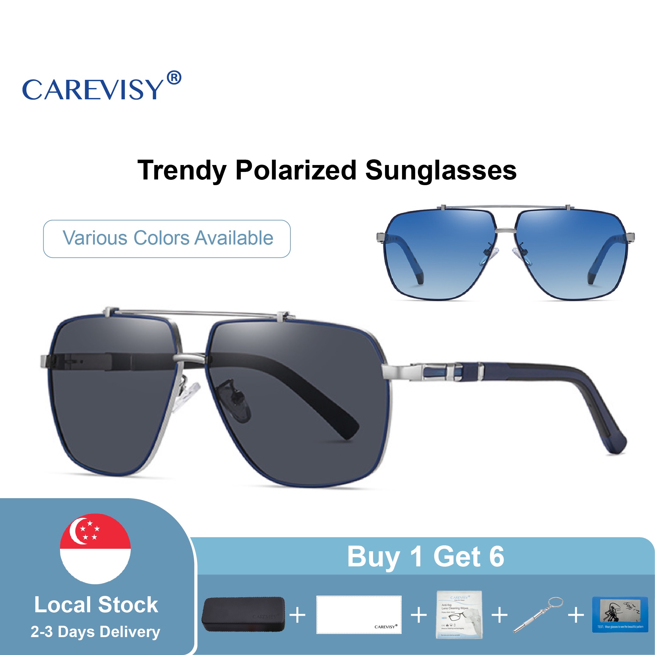 CAREVISY Polarized Sunglasses UV400 Protection Anti Glare Cycling