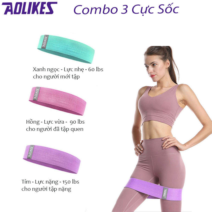 Dây Kháng Lực MiniBand Tập Mông Aolikes giá Rê siêu bền không tuột