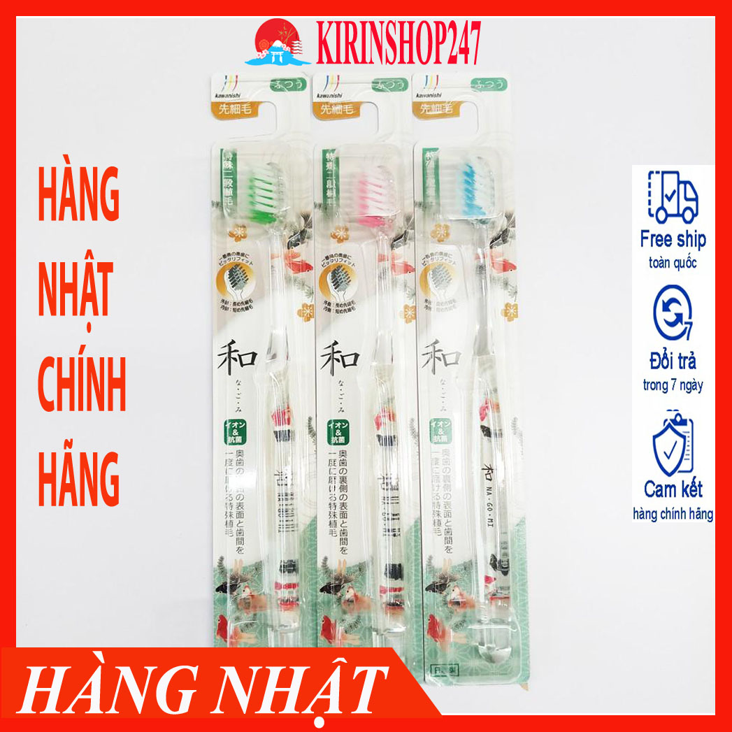 Bàn chải đánh răng ion cho người lớn Kawanishi - Made in Japan