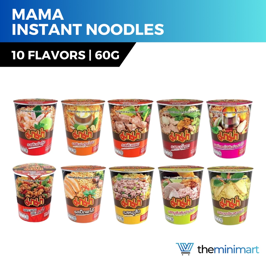 42g Mama Cup Thai Instant Noodle Tom Yum Shrimp Flavour Hot Spicy