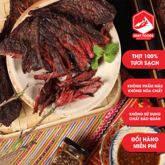 Thịt trâu gác bếp Tây Bắc [200 Gram], thịt trâu sấy khô Tây Bắc, cam kết thịt trâu tươi cam kết không hóa chất và phẩm