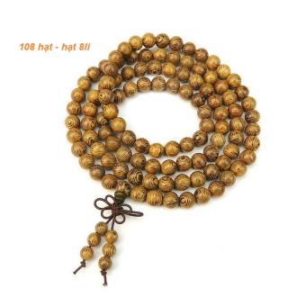 Vòng chuỗi hạt đeo tay gỗ Niệm, Tràng hạt gỗ Cánh Gà Tự Nhiên vân Da Báo