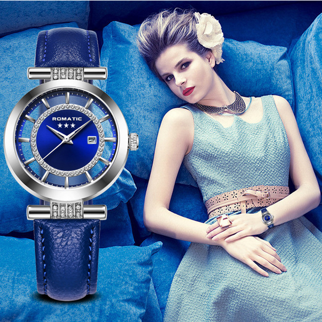 [Miễn Phí Ship] Đồng hồ Nữ ROMATIC Paris, Dây da mềm mại
