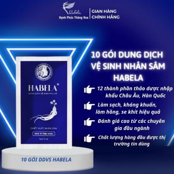 Dung dịch vệ sinh Phụ Nữ Chiết Xuất Nhân Sâm Hàn Quốc Habela - dạng gói 5ml