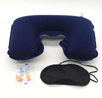 Combo bịt mắt ngủ gối hơi nhét tai chống ồn