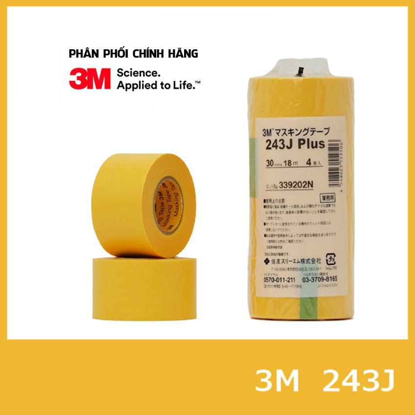 Băng keo chạy chỉ 3m nhật bản 243j 10mm x 18m - 01 cây