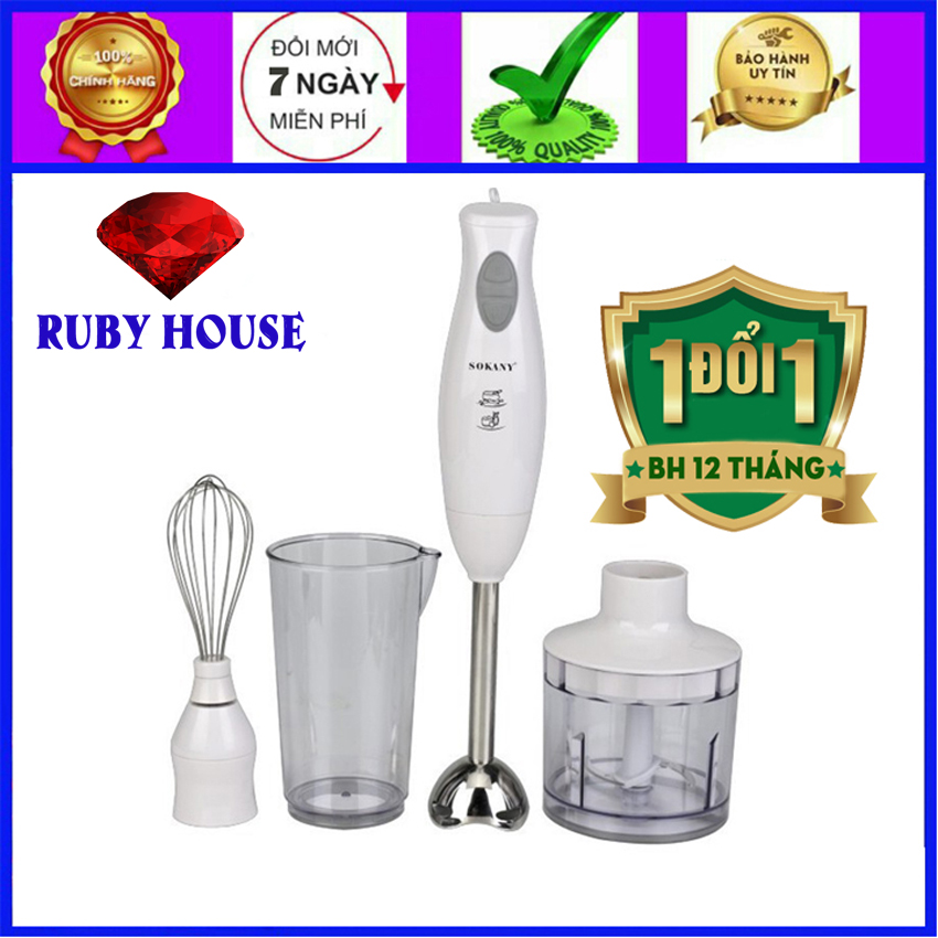 [CHÍNH HÃNG]Máy xay đa năng Sokany HB230A 2 cối xay, nhiều chức năng, xay cực khỏe, Máy xay cầm tay cao cấp 2020 - Ruby House