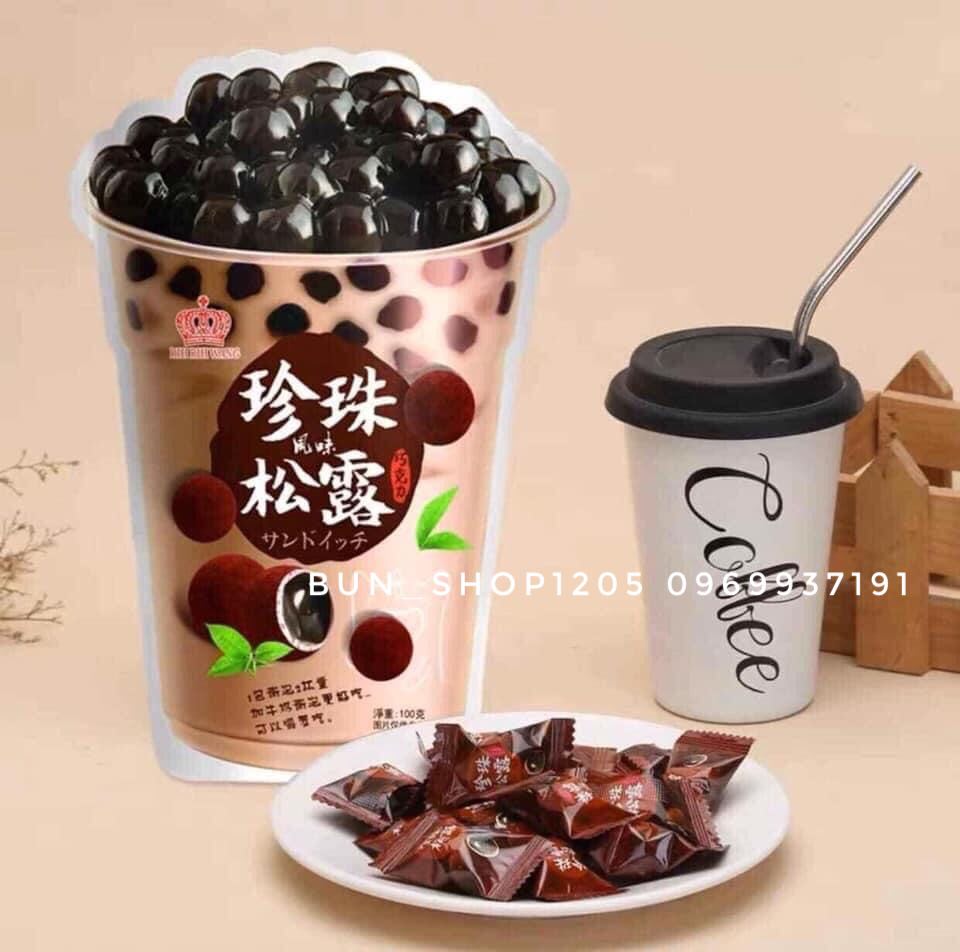 Kẹo trà sữa trân châu đường đen gói 120g