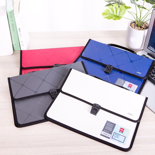 Cặp tài liệu 2 ngăn deli w39634 quai xách
