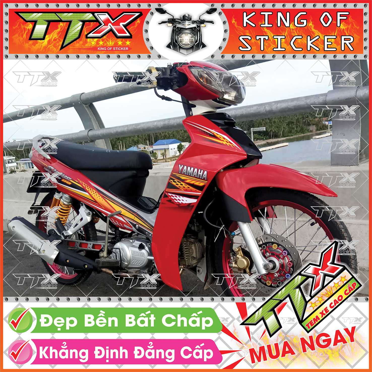 Tem xe sirius màu xám đỏ đen , Team phụ kiện sirius màu đỏ đen xám siêu đẹp , Shop TTX Tem rời sirius