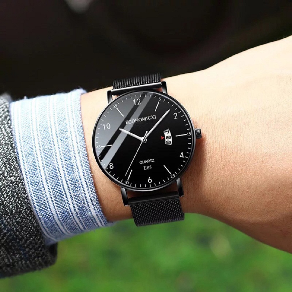 đồng hồ nam chính hãng economicxi dhcn03 chống nước original design dây thép lụa thời trang cao cấp chạy kim gió (mẫu mới nhất) 2