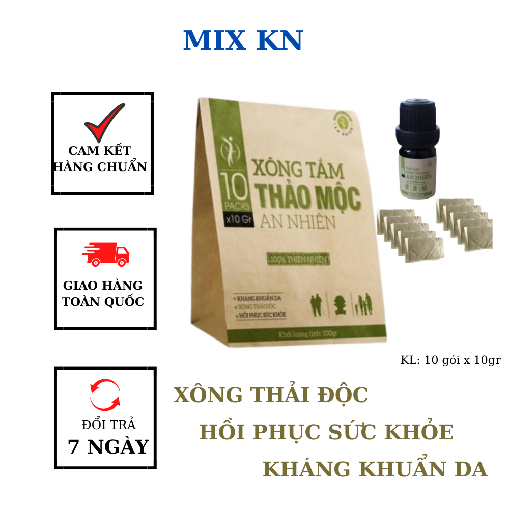Xông, tắm thảo mộc an nhiên hộp 10gói x 10gr