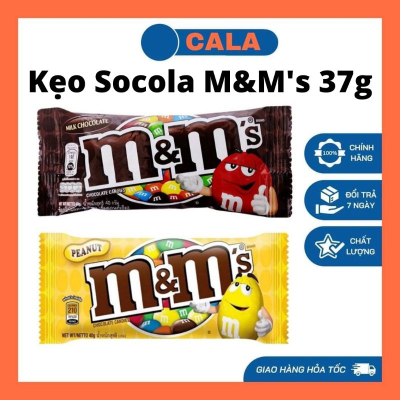 Kẹo socola m&m's sữa và đậu phộng 37g