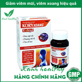 Viên uống giảm viêm mũi dị ứng, viêm xoang Kory Xoang - giảm các triệu chứng đau nhức do xoang thành phần hoa ngũ sắc  thảo dược an toàn hiệu quả