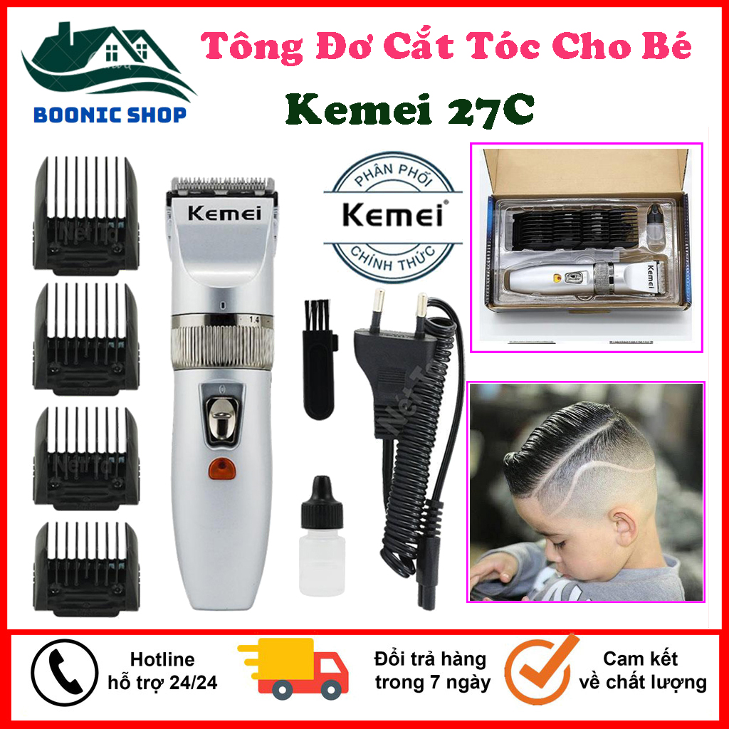 🎁 tông đơ 27c 🎁 tông đơ cắt tóc trẻ em kemei 27c - bộ tông đơ không dây gia đình đủ bộ phụ kiện - tăng đơ cắt tóc