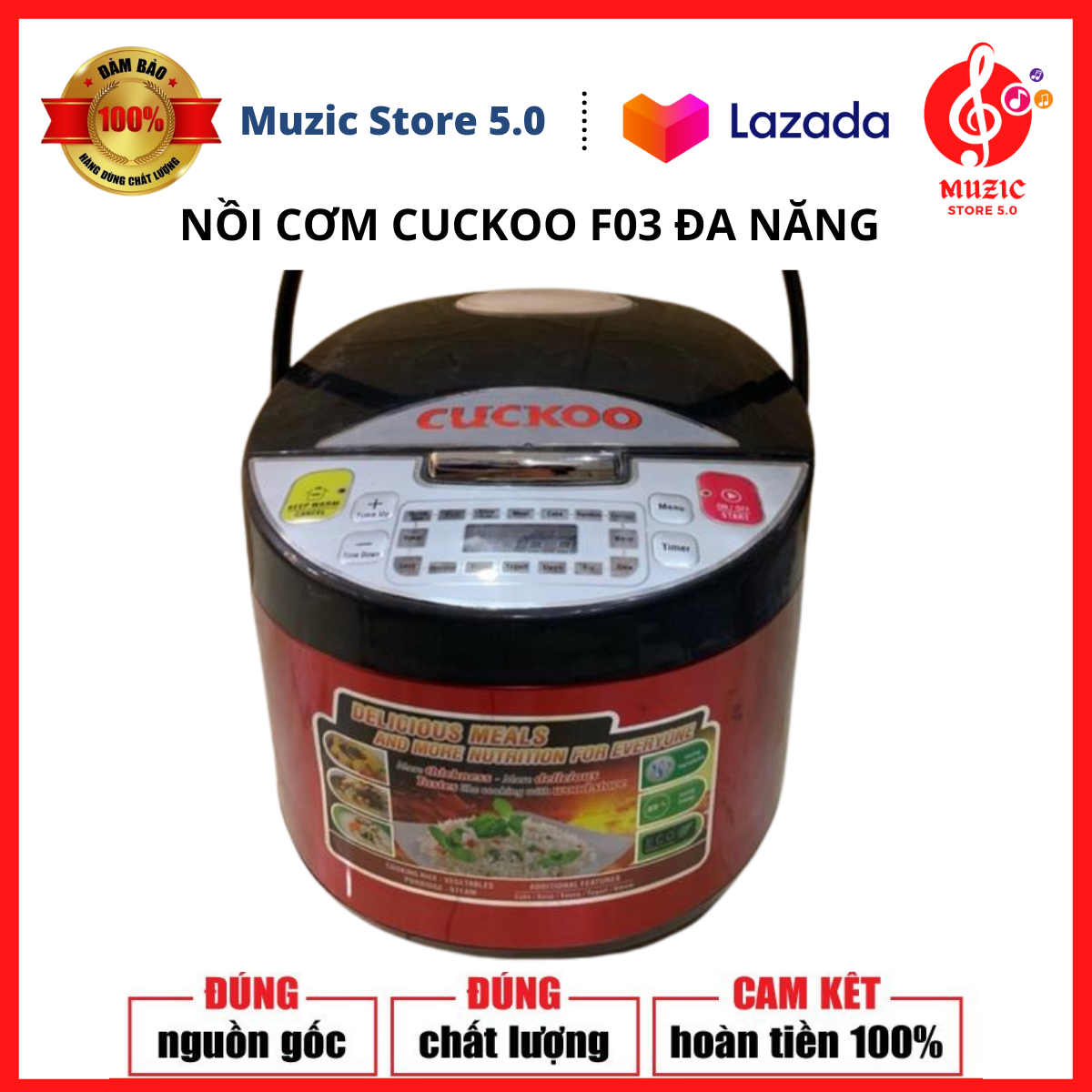 Nồi cơm cuckoo f03 đa năng, nồi cơm điện tử đa năng - nồi điện nấu thịt ngày tết- nồi hầm - nồi cơm điện tử cao cấp - bảo hành 12 tháng