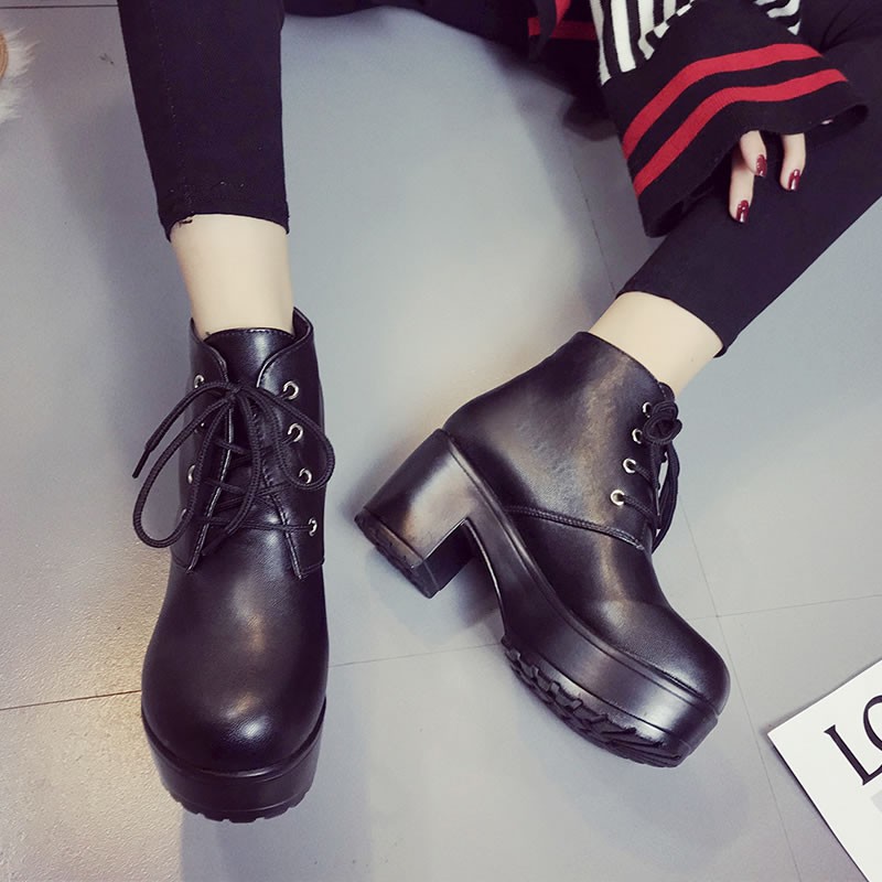 Chunky ankle hot sale platform boots