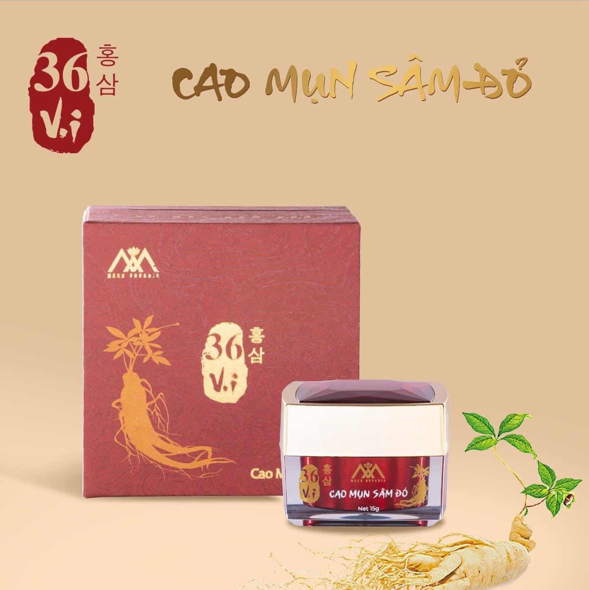 CAO MỤN SÂM ĐỎ 36 VỊ HỦ 15G - CHUYÊN DA MỤN - PHỤC HỒI LÀN DA SAU MỤN