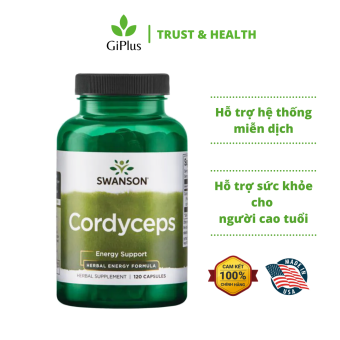 Viên Uống Đông Trùng Hạ Thảo Swanson Cordyceps 600mg (120 Viên/Lọ)