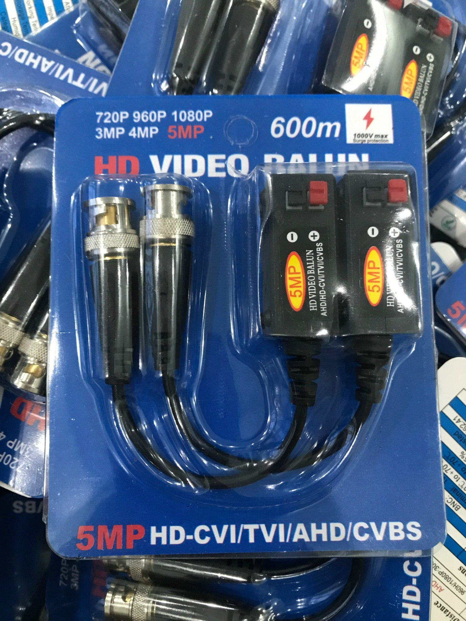 Combo 10 balun 3011h hỗ trợ camera ahd/cvi/tvi 5mp khoảng cách lên tới 600m - chất lượng cao loại nhấn