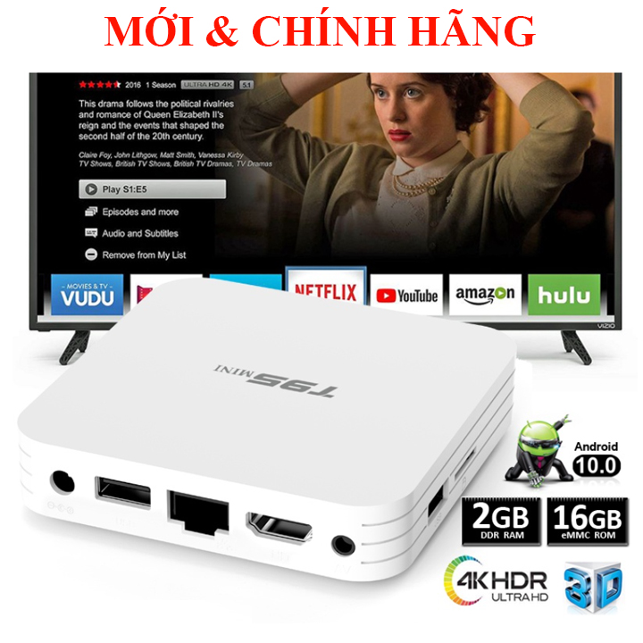 Tivi box Ram 2GB ROM 16GB T95 MINI android 10