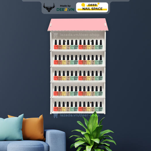 DEER - Kệ Để Nước Sơn Móng Tay Móng Chân Treo Tường
