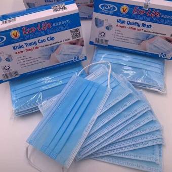 Khẩu trang y tế cao cấp 4 lớp-Hộp 50 cái