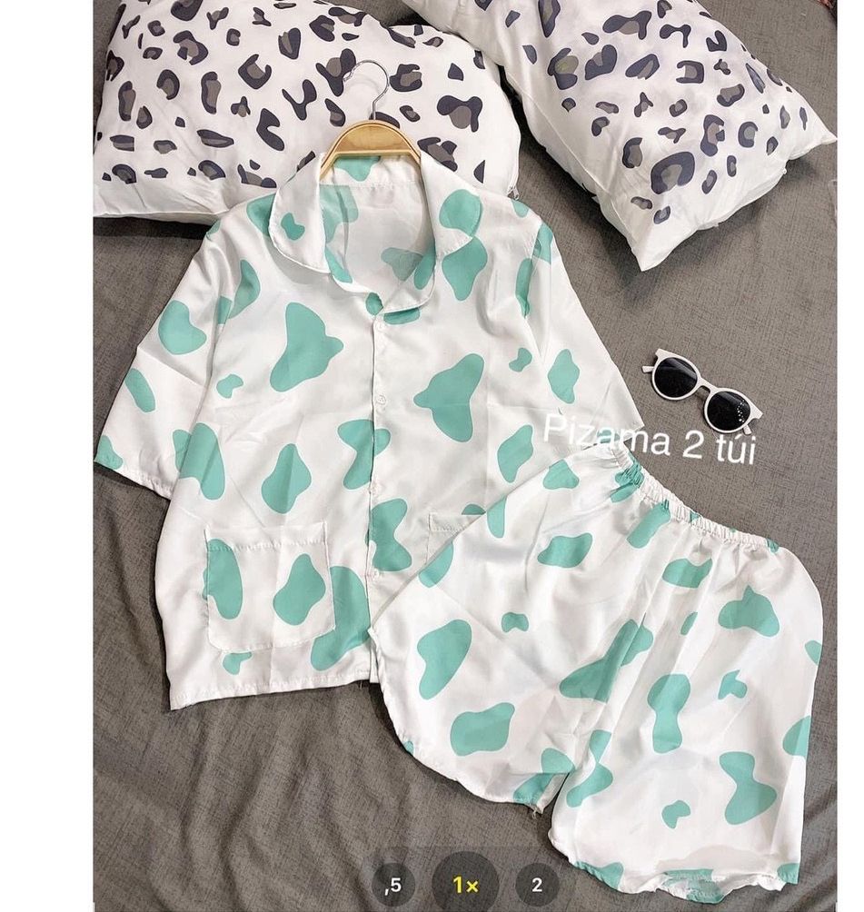 Đồ bộ pijama lụa nữ mặc nhà tay ngắn quần cộc mùa hè cao cấp bộ đồ ngủ nữ siêu xinh y6