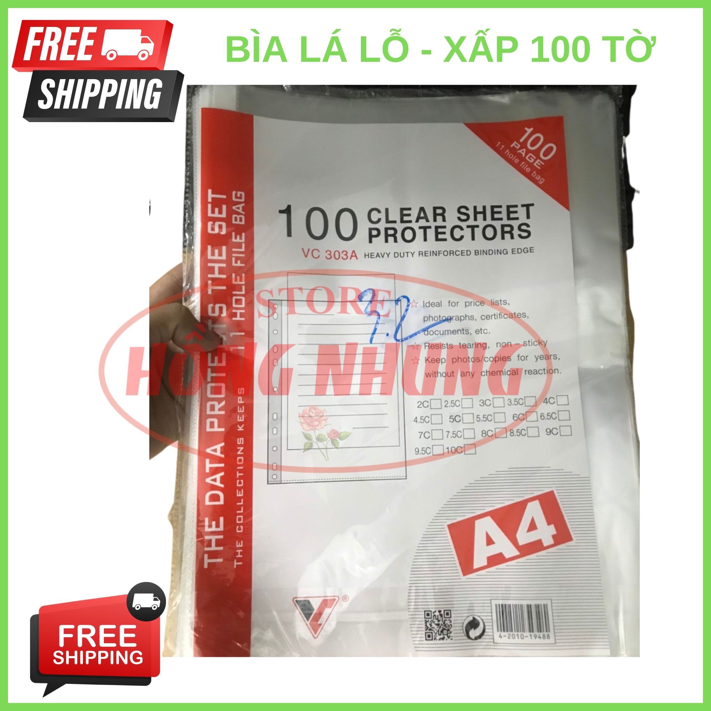 Sỉ 10 xấp bìa lá lỗ, giúp bạn bảo vệ giấy tờ không bị hư hỏng
