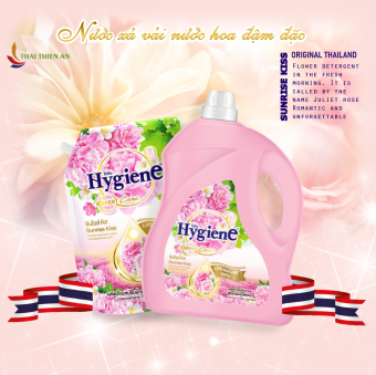 Xả vải HYGIENE Thái Lan - Sunrise Kiss đậm đặc - màu hồng - túi / can