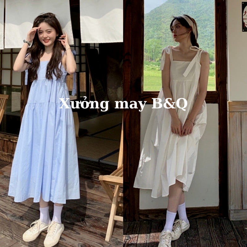 Mua Đầm suông nữ hoa nhí, Váy dài 2 lớp có dây buộc eo dv25 - CAM tại ĐŨI  VIỆT Official | Tiki