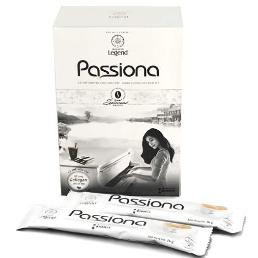 Cà Phê Trung Nguyên Legend Passiona Hòa Tan 4In1 Hộp 14 Gói x 16G. Cao Cấp Cà phê dành cho phái đẹp.Với hàm lượng caffein thấp, bổ sung collagen, chất chống lão hóa, cùng với một số loại thả...