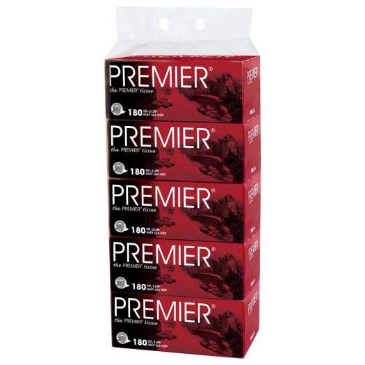 Khăn giấy lụa PREMIER 2 lớp hộp 180 tờ
