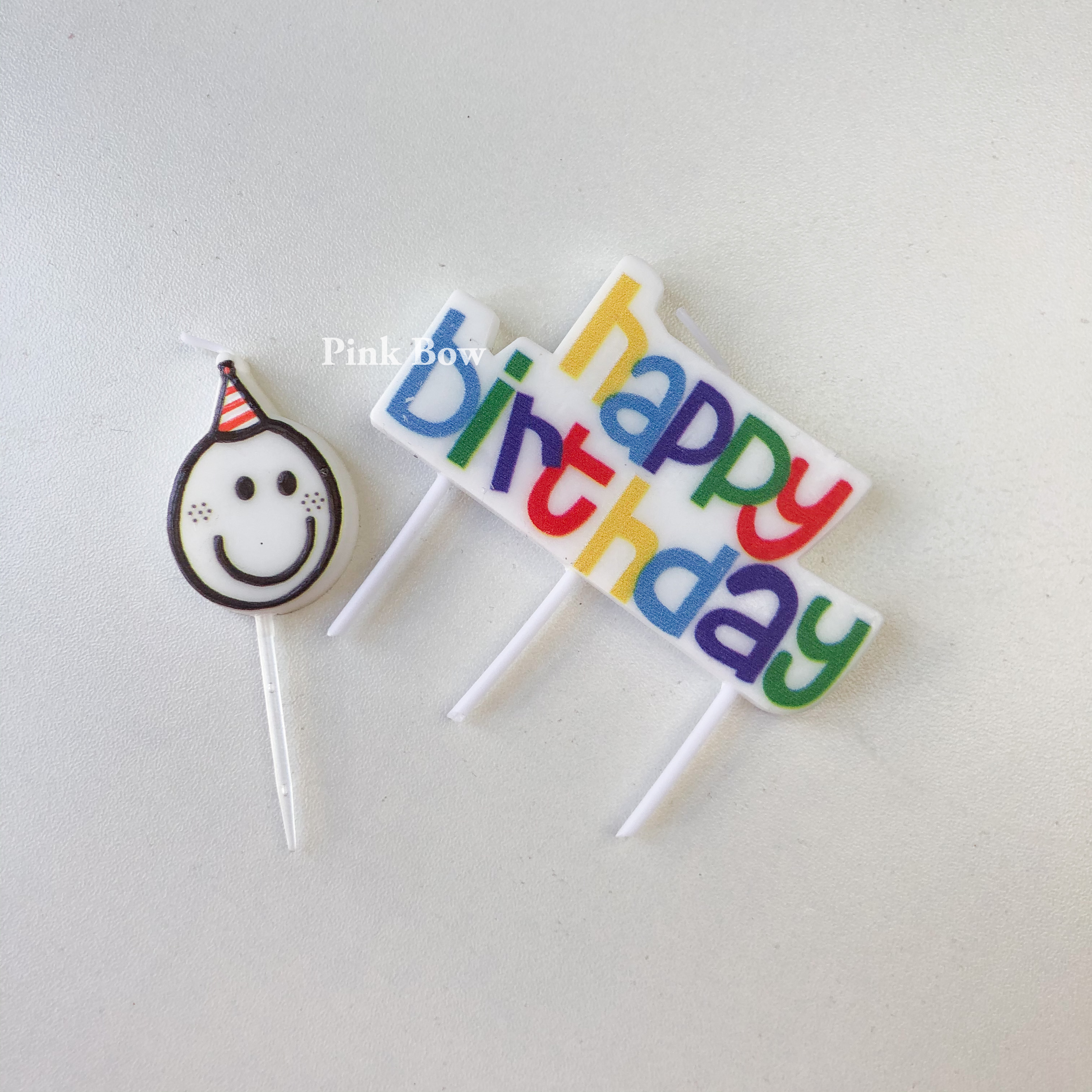 Nến Sinh Nhật Chữ Happy Birthday đủ màu liền kề có 3 chân cắm chắc chắn hơn