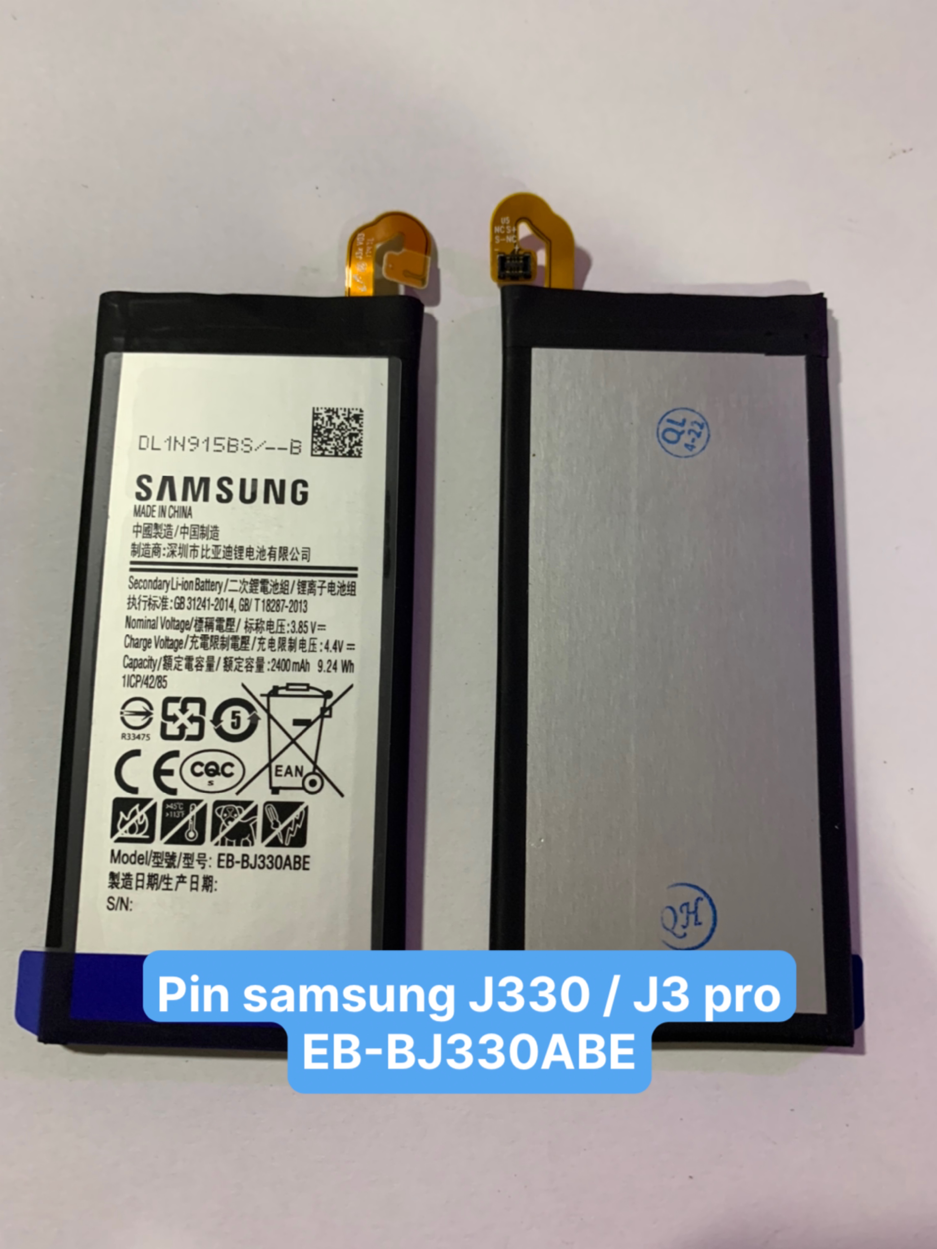 Pin zin hãng sam sung j330/ j3 pro chung nhau mã bj330abe