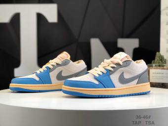 Giày Nike Air Jordan 1 Low 'Vintage UNC Grey' DZ5376-469 - Tặng Kèm Vớ Nike