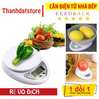 Cân Điện Tử Nhà Bếp Mini Mặt Kính Cường Lực 5kg 💥SIÊU HOT 💥